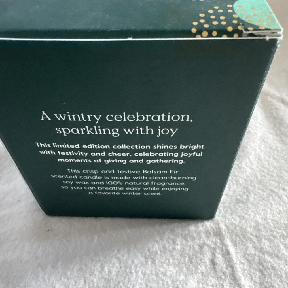 Grove Co. Sparks of Joy Candle‎ Balsam Fir Soy Wax Candle 7.5oz NEW 30 Hour Burn